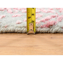 Load image into Gallery viewer, 7&#39;10&quot;x10&#39;1&quot; Pink Tone On Tone Wool And Plant Based Silk Erased Transitional Modern Design Jacquard Hand Loomed Oriental Rug FWR373542