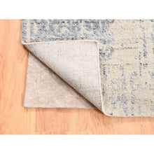 Load image into Gallery viewer, 8&#39;1&quot;x9&#39;10&quot; Gray Jacquard Hand Loomed Tone On Tone Transitional Erased Design Wool And Plant Based Silk Oriental Rug FWR373548