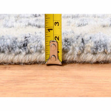 Load image into Gallery viewer, 8&#39;1&quot;x9&#39;10&quot; Gray Jacquard Hand Loomed Tone On Tone Transitional Erased Design Wool And Plant Based Silk Oriental Rug FWR373548