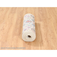 Load image into Gallery viewer, 2&#39;6&quot;x16&#39;1&quot; Colorful Silk With Textured Wool Tabriz Vase With Flower Design Hand Knotted Oriental XL Runner Rug FWR373728