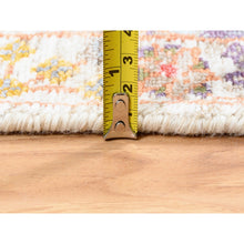 Load image into Gallery viewer, 2&#39;6&quot;x16&#39;1&quot; Colorful Silk With Textured Wool Tabriz Vase With Flower Design Hand Knotted Oriental XL Runner Rug FWR373728