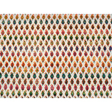 Load image into Gallery viewer, 5&#39;10&quot;x9&#39; Colorful Wool And Sari Silk Sarouk Mir Inspired With Repetitive Boteh Design Hand Knotted Oriental Rug FWR373902