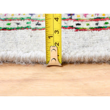 Load image into Gallery viewer, 12&#39;x12&#39; Round Colorful Wool And Sari Silk Sarouk Mir Inspired With Multiple Borders Hand Knotted Oriental Rug FWR373926