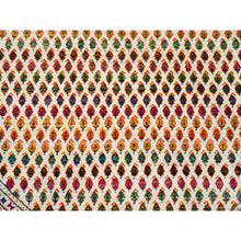 Load image into Gallery viewer, 6&#39;x6&#39; Round Colorful Wool And Sari Silk Sarouk Mir Inspired With Small Boteh Design Hand Knotted Oriental Rug FWR373974
