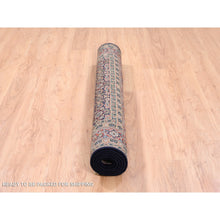 Load image into Gallery viewer, 5&#39;1&quot;x7&#39;1&quot; Midnight Blue All Over Herat Fish Design Hand Knotted Hand Spun Wool Oriental Rug FWR374052