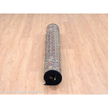 Load image into Gallery viewer, 5&#39;1&quot;x7&#39;1&quot; Hand Spun Wool Midnight Blue All Over Herat Fish Design Hand Knotted Oriental Rug FWR374058