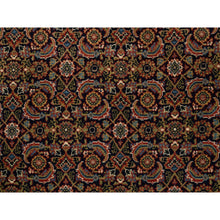 Load image into Gallery viewer, 5&#39;10&quot;x5&#39;10&quot; Hand Spun Wool Midnight Blue All Over Herat Fish Design Hand Knotted Oriental Round Rug FWR374106
