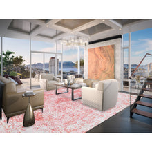 Load image into Gallery viewer, 12&#39;2&quot;x15&#39; Oversize Pink Broken Persian Design Wool And Pure Silk Hand Knotted Oriental Rug FWR374136