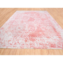 Load image into Gallery viewer, 12&#39;2&quot;x15&#39; Oversize Pink Broken Persian Design Wool And Pure Silk Hand Knotted Oriental Rug FWR374136
