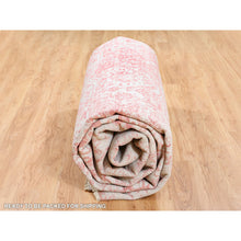 Load image into Gallery viewer, 12&#39;2&quot;x15&#39; Oversize Pink Broken Persian Design Wool And Pure Silk Hand Knotted Oriental Rug FWR374136