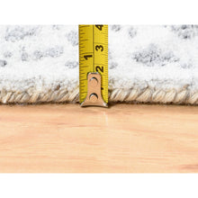 Load image into Gallery viewer, 4&#39;1&quot;x12&#39;1&quot; Grey Wool And Pure Silk Broken Persian Design Hand Knotted Oriental Wide Gallery Size Runner Rug FWR374202