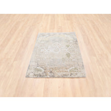 Load image into Gallery viewer, 3&#39;x5&#39; Hand Knotted Beige Modern Wool And Silk Oriental Rug FWR374586