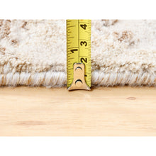 Load image into Gallery viewer, 2&#39;9&quot;x10&#39; Beige With A Mix Of Brown Modern Wool And Silk Hand Knotted Oriental Runner Rug FWR374622