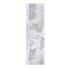Load image into Gallery viewer, 2&#39;9&quot;x10&#39; Gray Modern Wool And Silk Hand Knotted Oriental Runner Rug FWR374628