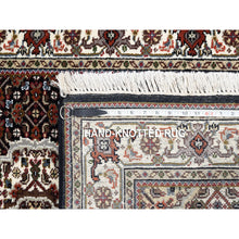 Load image into Gallery viewer, 3&#39;1&quot;x5&#39;3&quot; Wool Fish Medallion Design Tabriz Mahi Black Hand Knotted Oriental Rug FWR374886
