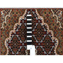 Load image into Gallery viewer, 2&#39;8&quot;x6&#39;6&quot; Hand Knotted Black Tabriz Mahi Fish Medallion Design Wool Oriental Runner Rug FWR374976