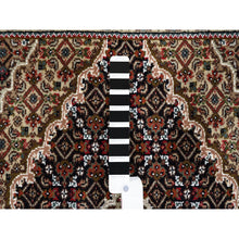 Load image into Gallery viewer, 3&#39;1&quot;X5&#39; Tabriz Mahi Fish Medallion Design Wool Hand Knotted Black Oriental Rug FWR374988