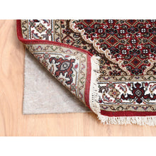 Load image into Gallery viewer, 2&#39;6&quot;X16&#39;3&quot; Tabriz Mahi Fish Medallion Design Red Hand Knotted Wool And Silk Oriental XL Runner Rug FWR375054