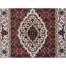 Load image into Gallery viewer, 2&#39;6&quot;X16&#39;3&quot; Tabriz Mahi Fish Medallion Design Red Hand Knotted Wool And Silk Oriental XL Runner Rug FWR375054