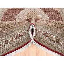 Load image into Gallery viewer, 8&#39;3&quot;x11&#39;4&quot; Red Fish Medallion Design Tabriz Mahi Wool Hand Knotted Oriental Rug FWR375648