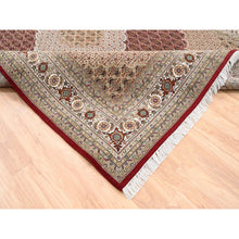 Load image into Gallery viewer, 8&#39;3&quot;x11&#39;4&quot; Red Fish Medallion Design Tabriz Mahi Wool Hand Knotted Oriental Rug FWR375648