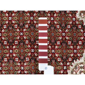8'3"x11'4" Red Fish Medallion Design Tabriz Mahi Wool Hand Knotted Oriental Rug FWR375648