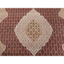 Load image into Gallery viewer, 8&#39;3&quot;x11&#39;4&quot; Red Fish Medallion Design Tabriz Mahi Wool Hand Knotted Oriental Rug FWR375648