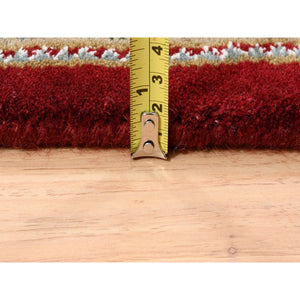 8'3"x11'4" Red Fish Medallion Design Tabriz Mahi Wool Hand Knotted Oriental Rug FWR375648