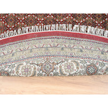 Load image into Gallery viewer, 9&#39;10&quot;x9&#39;10&quot; Hand Knotted Red Tabriz Mahi Fish Medallion Design Wool Oriental Round Rug FWR375798