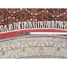 Load image into Gallery viewer, 9&#39;10&quot;x9&#39;10&quot; Hand Knotted Red Tabriz Mahi Fish Medallion Design Wool Oriental Round Rug FWR375798