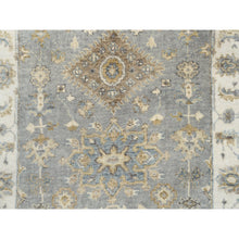 Load image into Gallery viewer, 2&#39;8&quot;x17&#39;10&quot; Silver Karajeh Design Pure Wool Hand Knotted Oriental XL Runner Rug FWR375876