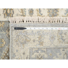 Load image into Gallery viewer, 2&#39;8&quot;x17&#39;10&quot; Silver Karajeh Design Pure Wool Hand Knotted Oriental XL Runner Rug FWR375876
