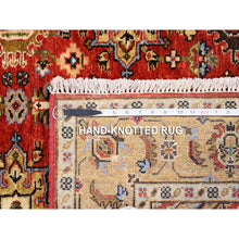 Load image into Gallery viewer, 4&#39;1&quot;x6&#39; Red With A Mix Of Gold Karajeh Design Organic Wool Hand Knotted Oriental Rug FWR375906