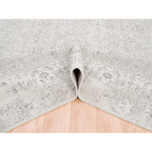 Load image into Gallery viewer, 11&#39;10&quot;x14&#39;9&quot; Beige Wool and Art Silk Fine Jacquard Hand Loomed Modern Oversized Oriental Rug FWR377016