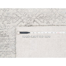 Load image into Gallery viewer, 11&#39;10&quot;x14&#39;9&quot; Beige Wool and Art Silk Fine Jacquard Hand Loomed Modern Oversized Oriental Rug FWR377016