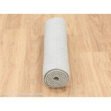 Load image into Gallery viewer, 2&#39;6&quot;x6&#39; Hand-Loomed Gray Fine Jacquard Modern Wool and Silk Oriental Runner Rug FWR377094
