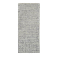 Load image into Gallery viewer, 2&#39;6&quot;x6&#39; Gray Fine Jacquard Hand-Loomed Modern Wool and Silk Oriental Extra Soft Runner Rug FWR377106