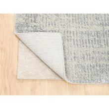 Load image into Gallery viewer, 2&#39;6&quot;x12&#39;1&quot; Hand Loomed Fine Jacquard Gray Modern Wool and Art Silk Oriental Runner Rug FWR377118