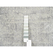Load image into Gallery viewer, 2&#39;6&quot;x12&#39;1&quot; Hand Loomed Fine Jacquard Gray Modern Wool and Art Silk Oriental Runner Rug FWR377118