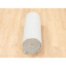 Load image into Gallery viewer, 2&#39;6&quot;x12&#39;1&quot; Hand Loomed Fine Jacquard Gray Modern Wool and Art Silk Oriental Runner Rug FWR377118