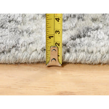 Load image into Gallery viewer, 2&#39;6&quot;x12&#39;1&quot; Hand Loomed Fine Jacquard Gray Modern Wool and Art Silk Oriental Runner Rug FWR377118