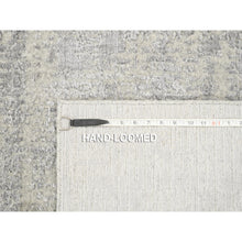 Load image into Gallery viewer, 2&#39;6&quot;x12&#39;1&quot; Hand Loomed Fine Jacquard Gray Modern Wool and Art Silk Oriental Runner Rug FWR377118