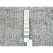 Load image into Gallery viewer, 2&#39;6&quot;x8&#39; Extra Soft Gray Fine Jacquard Hand-Loomed Modern Wool and Silk Oriental Runner Rug FWR377160