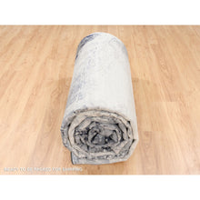 Load image into Gallery viewer, 12&#39;x18&#39;1&quot; Oversized Black with Gray Abstract Design Wool and Silk Hand Knotted Oriental Rug FWR377220
