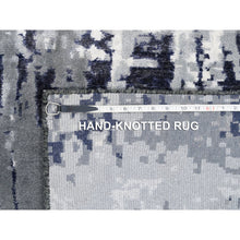 Load image into Gallery viewer, 12&#39;x18&#39;1&quot; Oversized Black with Gray Abstract Design Wool and Silk Hand Knotted Oriental Rug FWR377220