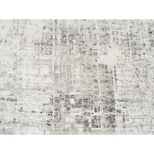 Load image into Gallery viewer, 8&#39;x8&#39; Modern Hand Spun Undyed Natural Wool Cut And Loop Pile Hand Knotted Light Gray Oriental Square Rug FWR377376