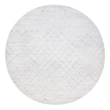 Load image into Gallery viewer, 11&#39;10&quot;x11&#39;10&quot; Modern Hand Spun Undyed Natural Wool Hand Knotted Ivory Oriental Round Rug FWR377592