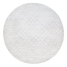 Load image into Gallery viewer, 11&#39;10&quot;x11&#39;10&quot; Modern Hand Spun Undyed Natural Wool Hand Knotted Ivory Oriental Round Rug FWR377592