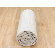 Load image into Gallery viewer, 11&#39;10&quot;x11&#39;10&quot; Modern Hand Spun Undyed Natural Wool Hand Knotted Ivory Oriental Round Rug FWR377592