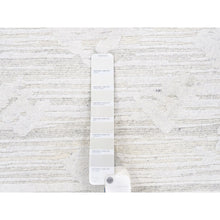 Load image into Gallery viewer, 2&#39;6&quot;x12&#39; Ivory Hand Spun Undyed Natural Wool Modern Hand Knotted Oriental Runner Rug FWR377628